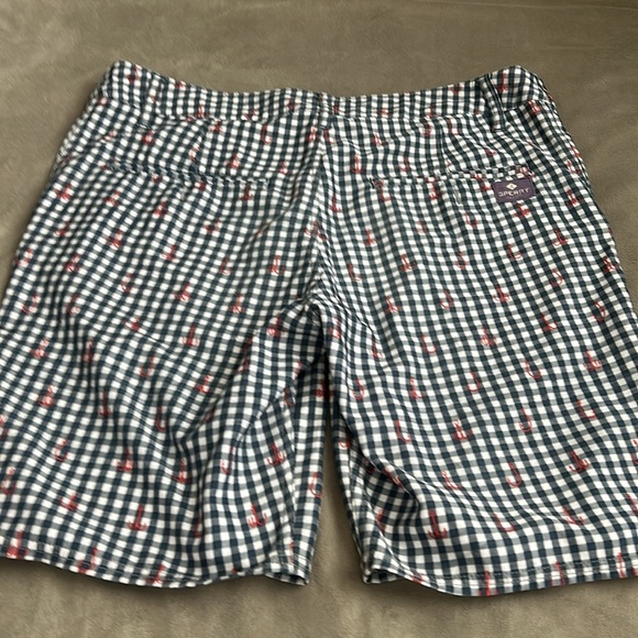 Sperry Checkered Anchor Swim Trunks, Size 32 - Picture 10 of 12